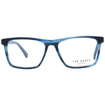 Ted Baker Blue Men Glasses Frame in full-rim rectangular acetate with demo lenses.
