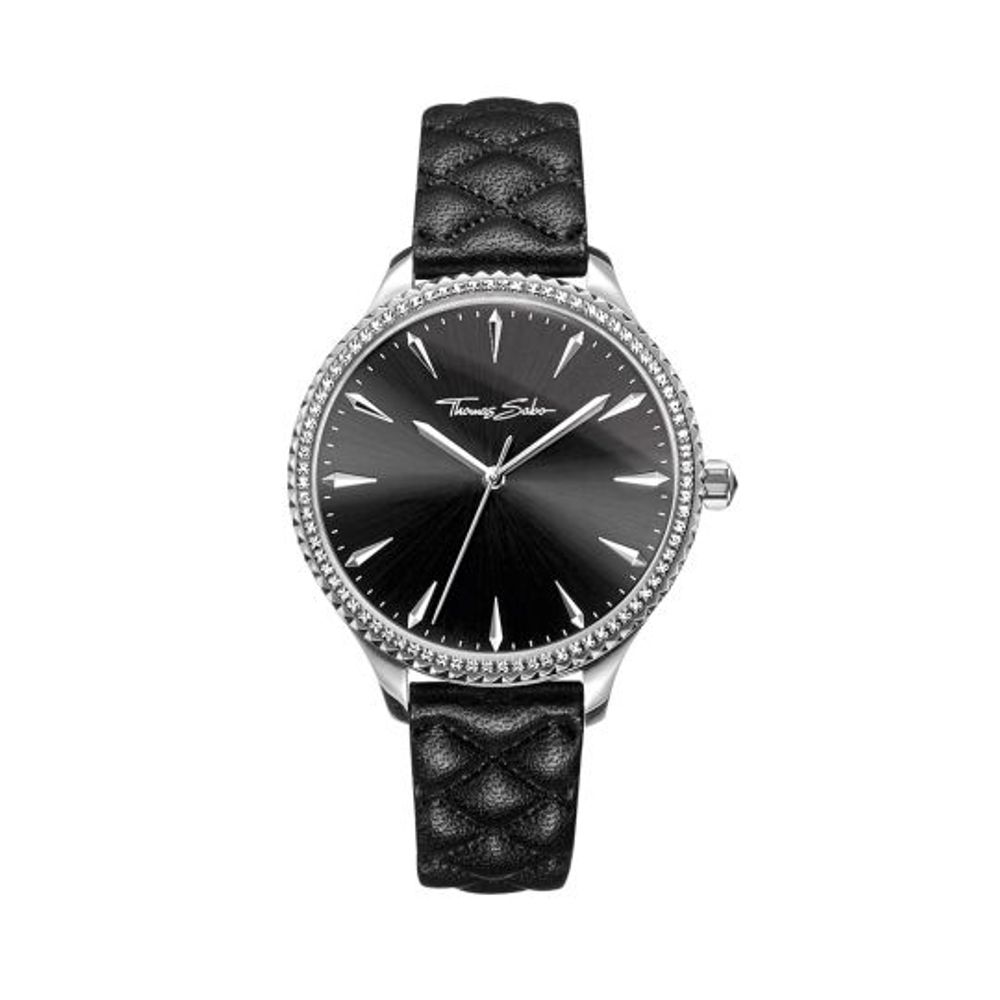 Thomas Sabo Black Leather Dress Watch