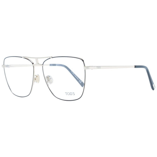 Alt Tag: Tod's Black Women Glasses Frame in metal aviator style with full-rim, demo plastic lenses, 55mm width, and 140mm temples.