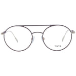 Tod's Brown Women Glasses Frame in metal full-rim aviator style with demo lenses, includes branded case, ideal eyewear for women.