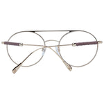 Tod's Brown Women Glasses Frame with full-rim metal design and aviator style, featuring demo plastic lenses and branded case included.