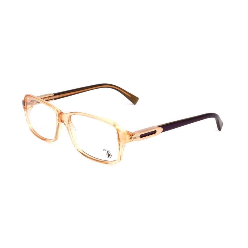 Alt Tag: Tod's Orange Acetate Frames in a stylish design for women, featuring a lens size of 54mm with 15mm bridge and 135mm temples.