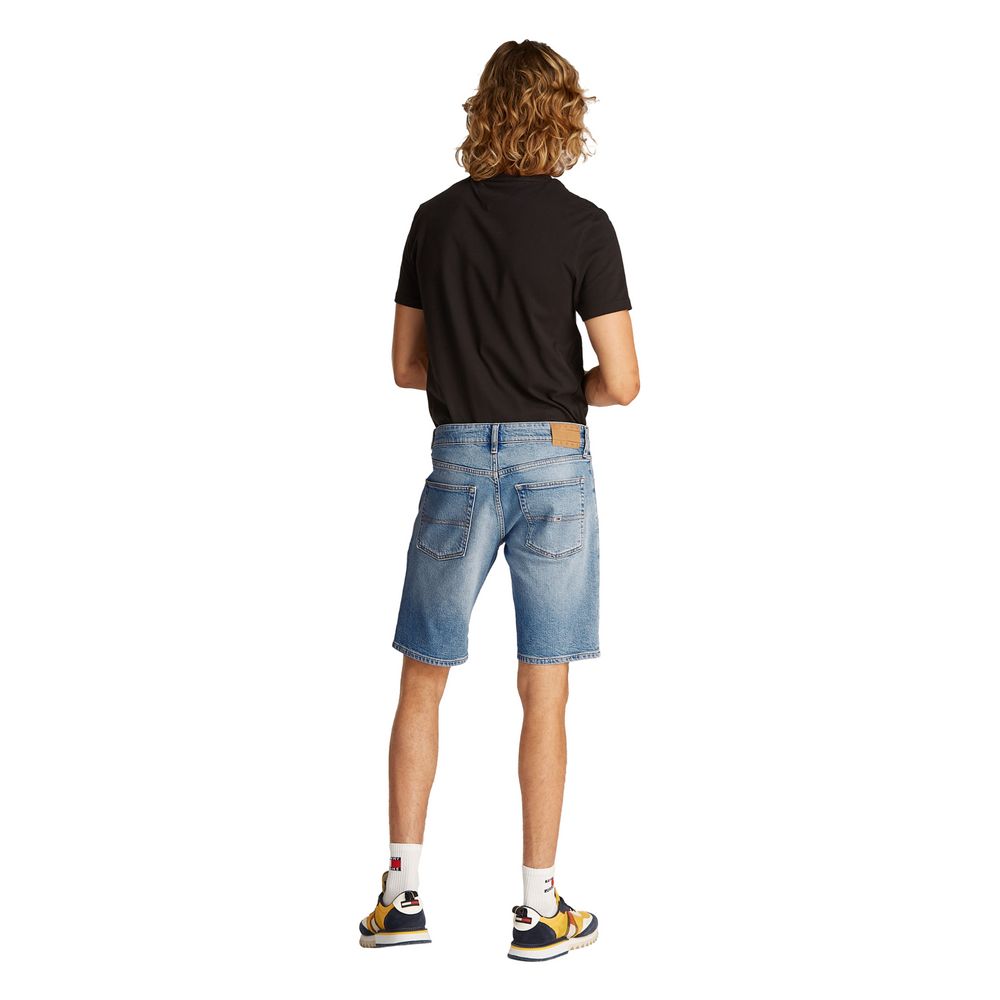 Tommy Hilfiger Jeans Light Blue Recycled Cotton Bermuda Shorts