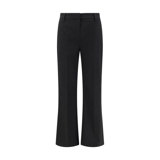 True Royal Black Cotton Flared Pants