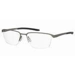 Under Armour Gray Metal Frames eyewear UA5051GR80F71, sleek design with grey metal frame. Lens/Bridge/Temple: 56/17/140 mm.
