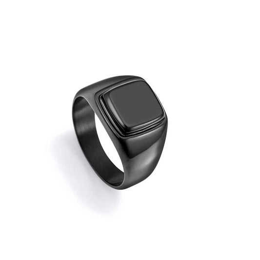 VICEROY FASHION Mod. 75375A02010 silver 925° gent's ring in official box, 18 mm width, sophisticated black design for men.