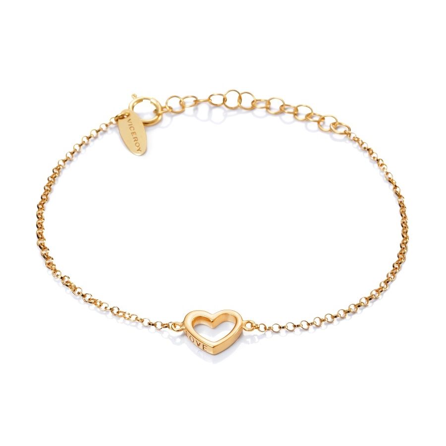 VICEROY JEWELS MODEL SAINT VALENTINE 2018 6006P100-07 ladies' bracelet, 36mm, quartz, silver, gold shade with heart detail, in official box.