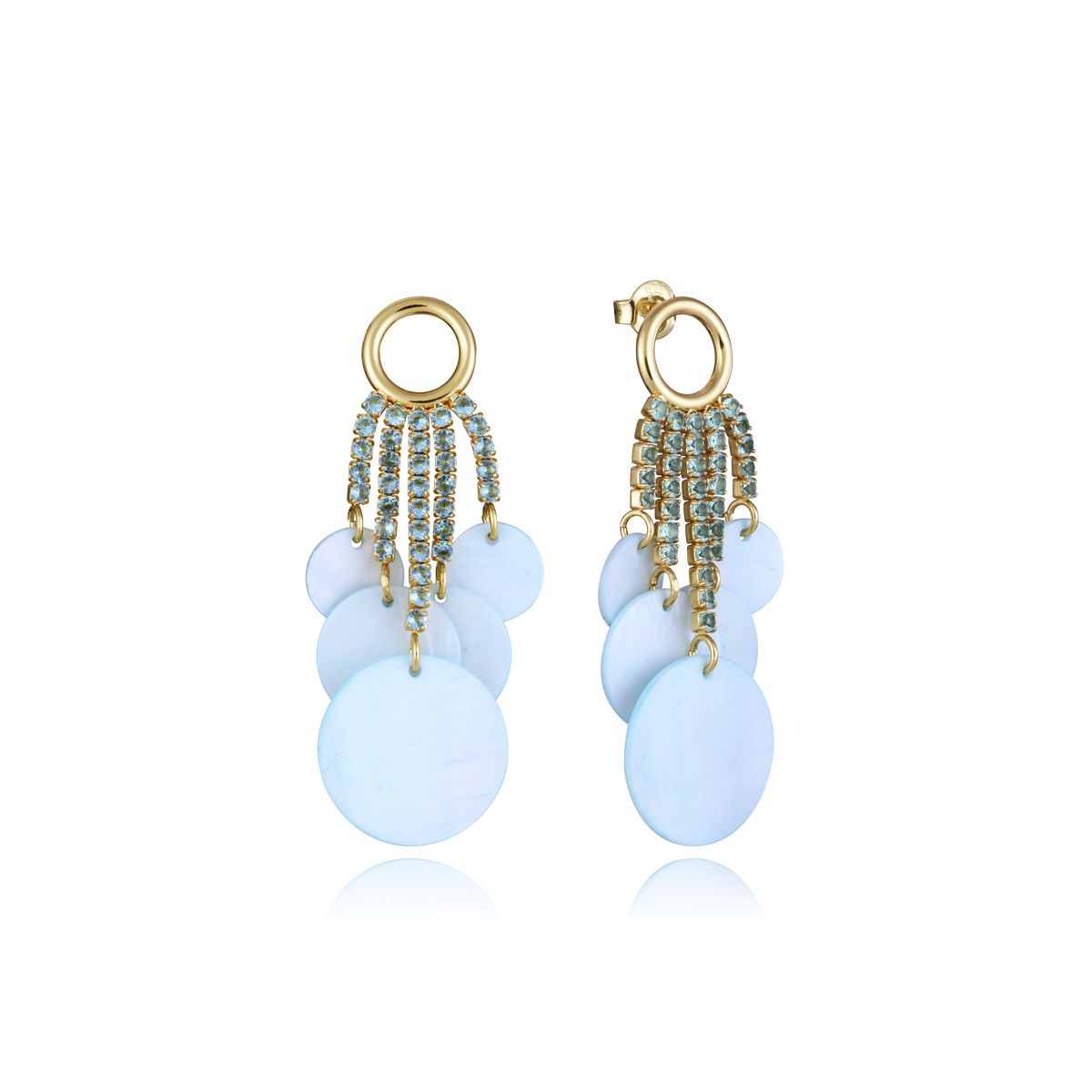 Elegant VICEROY JEWELS Mod. 13192E100-93 silver earrings, featuring quartz analog multifunction design, 10 ATM water resistance, in an official box.