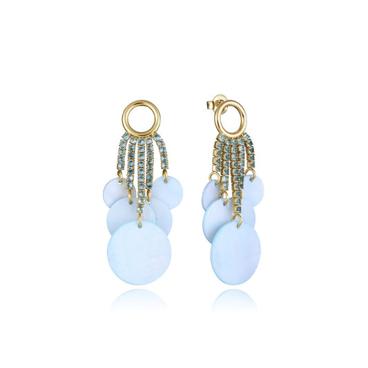 Elegant VICEROY JEWELS Mod. 13192E100-93 silver earrings, featuring quartz analog multifunction design, 10 ATM water resistance, in an official box.