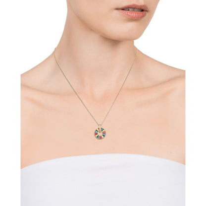 VICEROY JEWELS Mod. 15115C000-39 necklace with colorful pendant on model, suitable for ladies, showcasing elegant silver design.