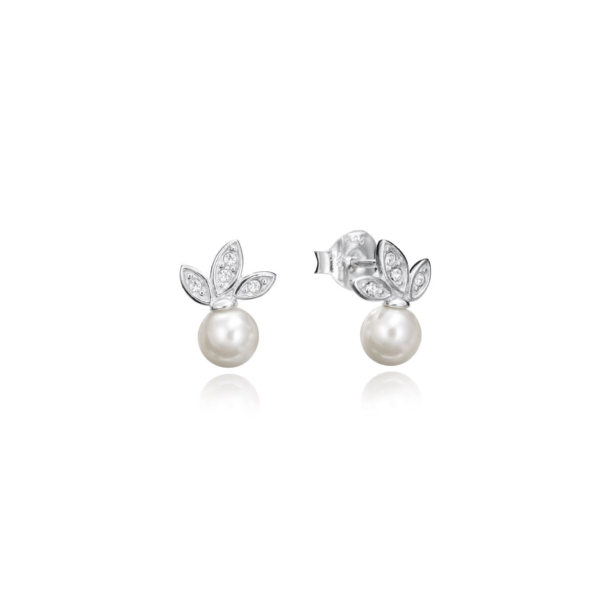 VICEROY JEWELS Mod. 71045E000-68 silver earrings with pearls and leaf design for ladies.