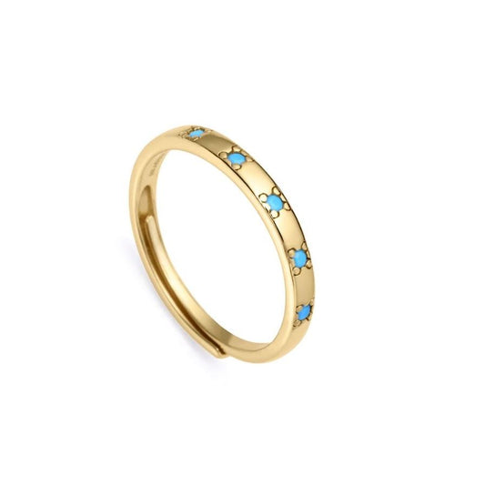 Elegant ladies' gold ring with blue stone accents, VICEROY JEWELS Mod. 9119A013-33, Silver 925°, in official packaging, quartz movement.