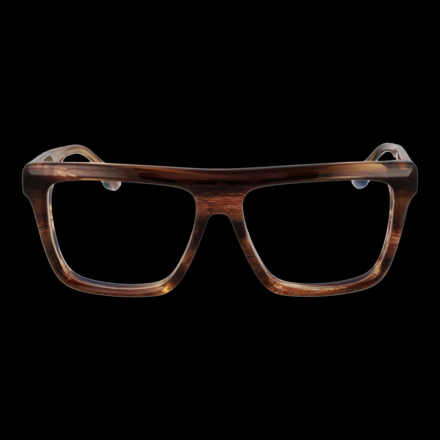 VICTORIA BECKHAM MOD. VB2678 54228 women's eyewear in brown tone, front view against a black background. Sophisticated lady's glasses.