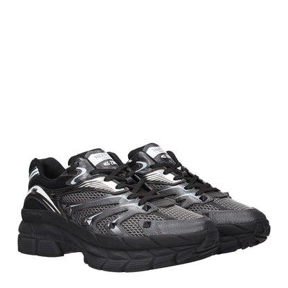 Valentino Garavani Black Fabric Athletic Sneakers