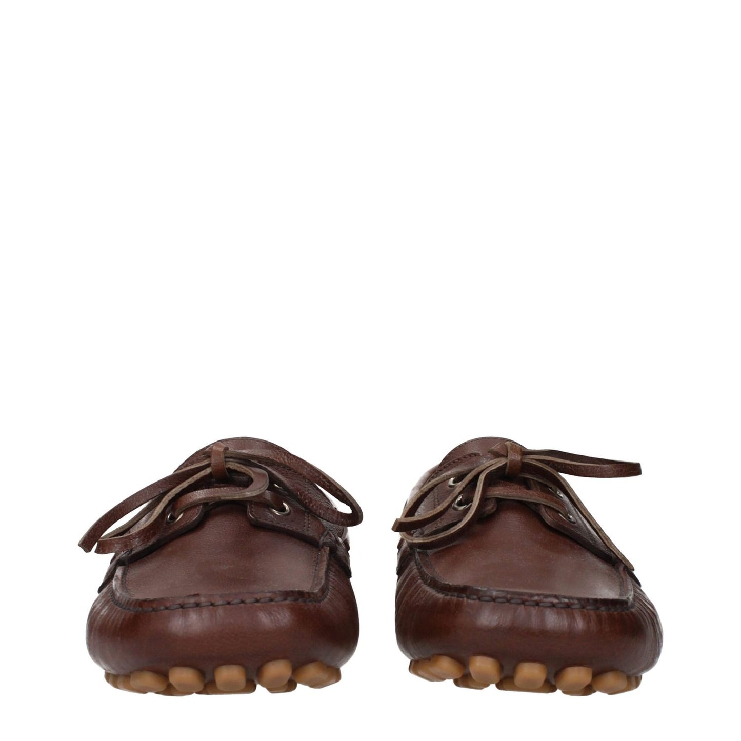 Valentino Garavani Brown Leather Slip-On Loafers