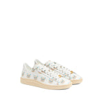 Valentino Garavani Le Chat De La Maison Royco Sneaker In Nappa Calfskin, white lace-up, VLogo insole, round toe leather shoe.
