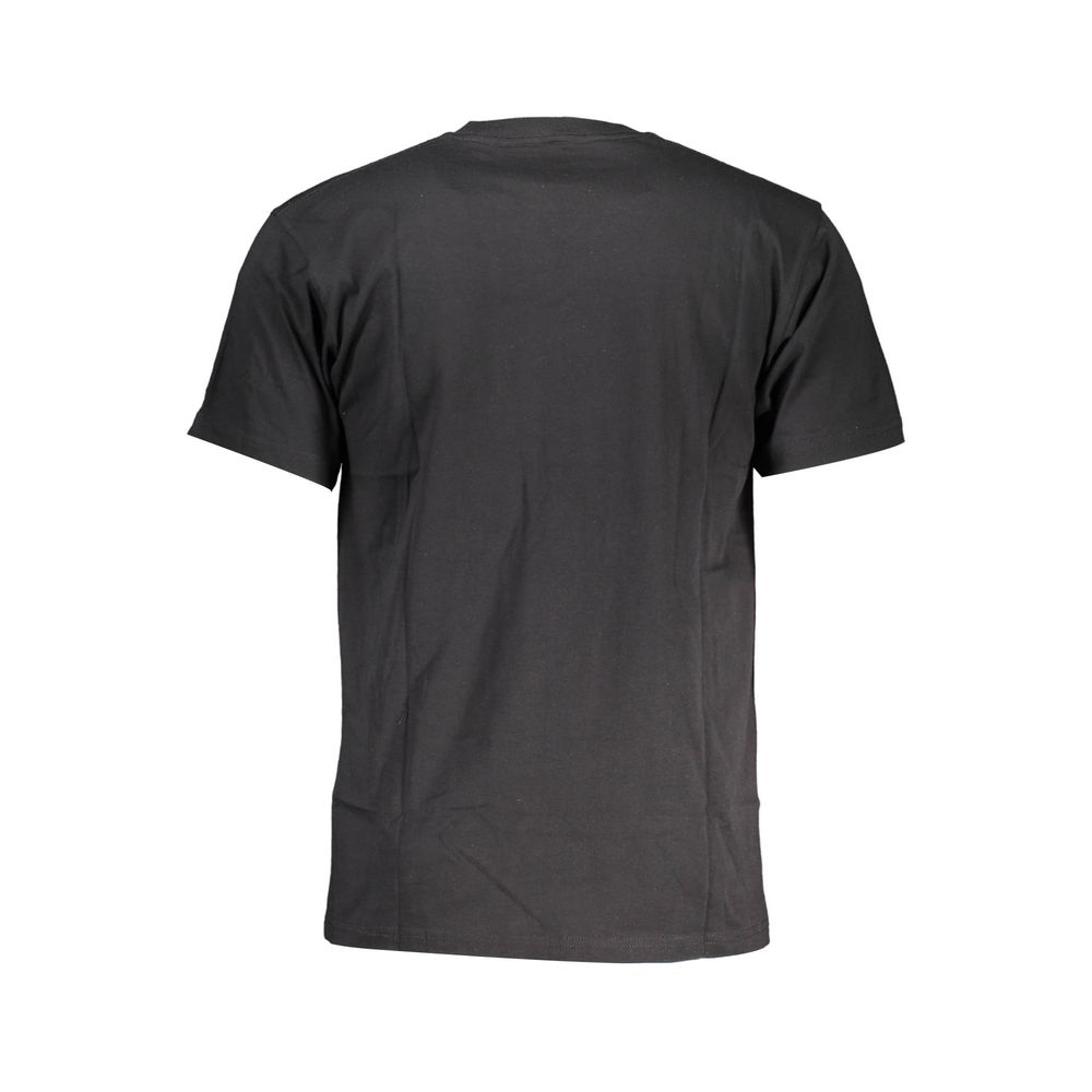 Back view of Vans Black Cotton Men T-Shirt showcasing simple design and soft fabric for casual comfort.