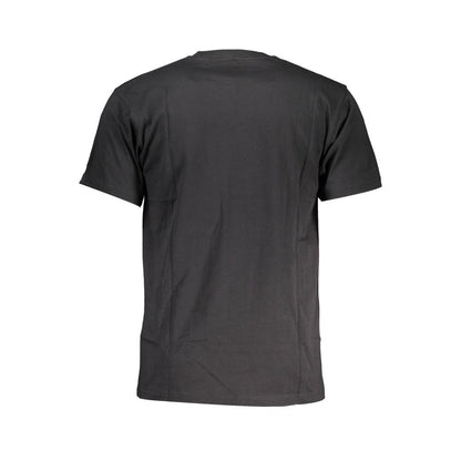 Back view of Vans Black Cotton Men T-Shirt showcasing simple design and soft fabric for casual comfort.