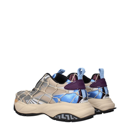 Versace Beige Fabric Sneakers