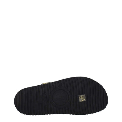 Versace Black Fabric Slippers