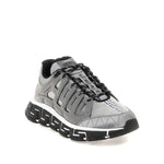 Versace Trigreca Sneaker with leather details, rubber sole, and logo accents, crafted in Italy.