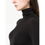 Wolford Top Black stretch-design roll neck with long sleeves, ideal for layering