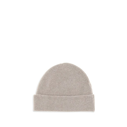 ZEGNA Beige Cashmere Beanie in Oasi cashmere, showcasing elegance and softness, perfect for autumn fashion. 100% Kashmir composition.