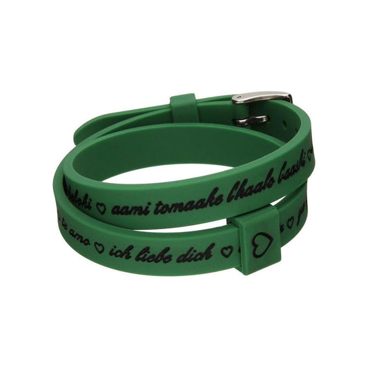 Il MEZZOMETRO Mod. I LOVE YOU SILVER - Bracciale in silicone/silicone bracelet BM1704