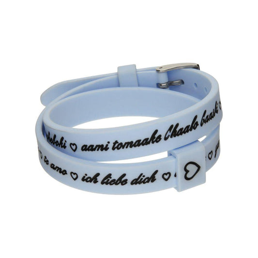 Il MEZZOMETRO Mod. I LOVE YOU SILVER - Bracciale in silicone/silicone bracelet BM1706