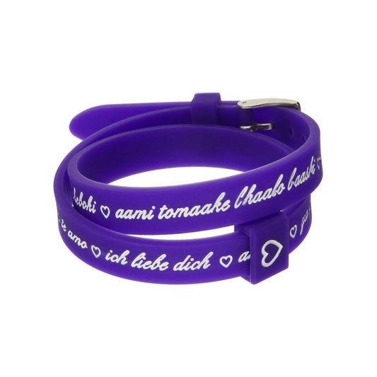 Il MEZZOMETRO Mod. I LOVE YOU SILVER - Bracciale in silicone/silicone bracelet BM1707