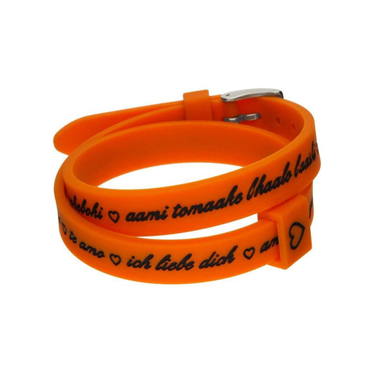 Il MEZZOMETRO Mod. I LOVE YOU SILVER - Bracciale in silicone/silicone bracelet BM1710