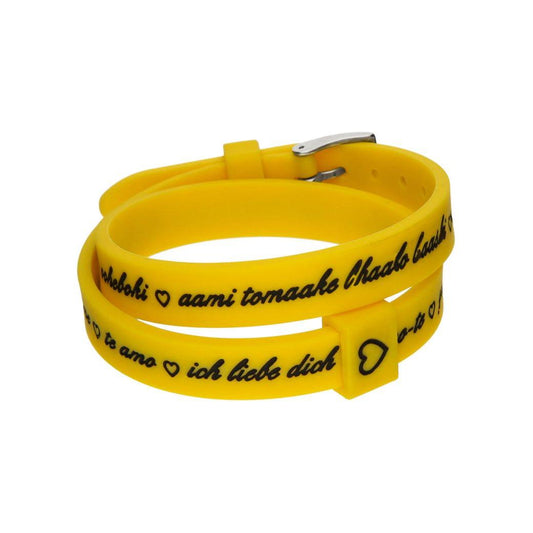 Il MEZZOMETRO Mod. I LOVE YOU SILVER - Bracciale in silicone/silicone bracelet BM1711
