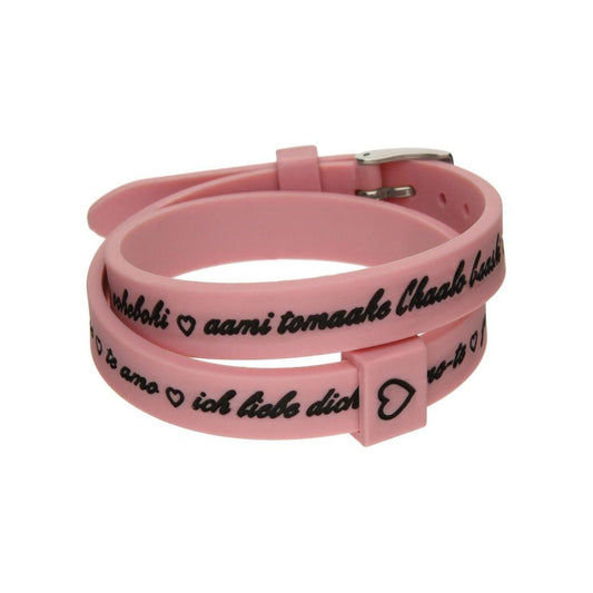 Il MEZZOMETRO Mod. I LOVE YOU SILVER - Bracciale in silicone/silicone bracelet BM1712
