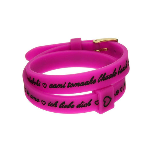 Il MEZZOMETRO Mod. I LOVE YOU GOLD - Bracciale in silicone/silicone bracelet BMG1708